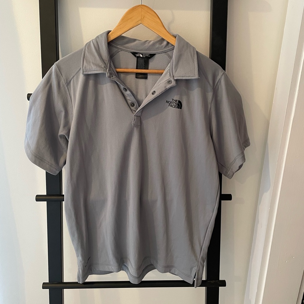 The North Face Gray Men’s FlashDry Polo Shirt